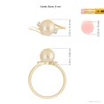 thumbnail image 5 of Angara Golden South Sea Cultured Pearl Bypass Engagement Ring in 14K Yellow Gold for Women | June Birthstone Jewelry for Her, 5 of 8
