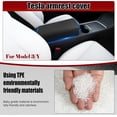 thumbnail image 2 of Car Armrest Cover for Tesla Model 3 Model Y, Auto Center Console Arm Rest Box Protector Covers Mat for Cars Interior Accessories 2016-2024 Black (Not Compatible with 2024 Tesla Model 3), 2 of 7