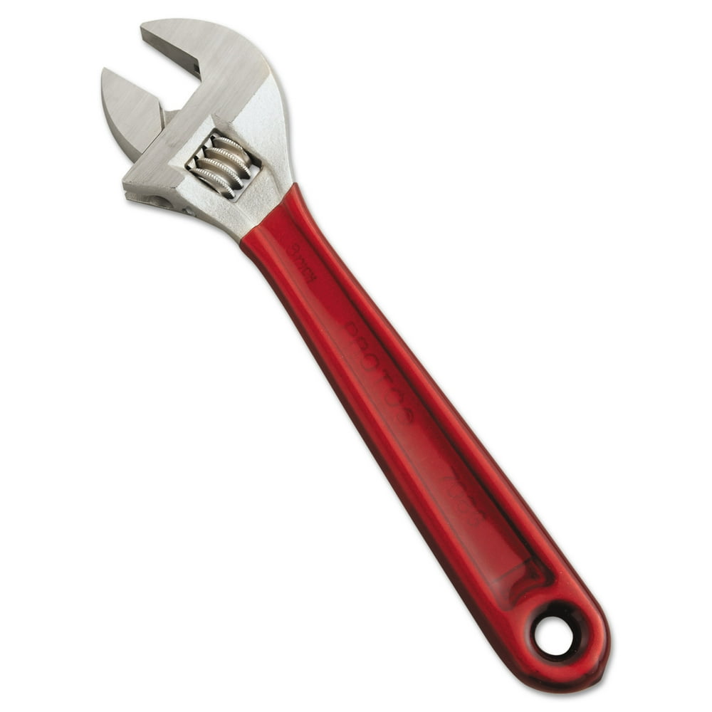 PROTO 8Inch Cushion Grip Adjustable Wrench, 1 1/8Inch Capacity