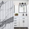 thumbnail image 7 of Marble Bathroom Shower Curtain, Fabric Shower Curtain with Hooks,Decorative Bathroom Accessories Abstract Shower Curtain for Bathroom Decor Minimalist Geometric Modern Simple, 7 of 7