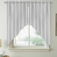 thumbnail image 2 of Gray Stripes Swag Valances for Windows, Kitchen Curtains 36 Inch Length 2 Panels Set, Vintage Minimalist Lines Texture Short Curtains for Small Windows Rod Pocket Cafe Curtains Drapes 28"x36", 2 of 8