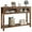 Retro color, variant on Luku Entryway Table, 2 Tier Console Table, Wood Sofa Table for Entry Way Hallway Living Room, Brown