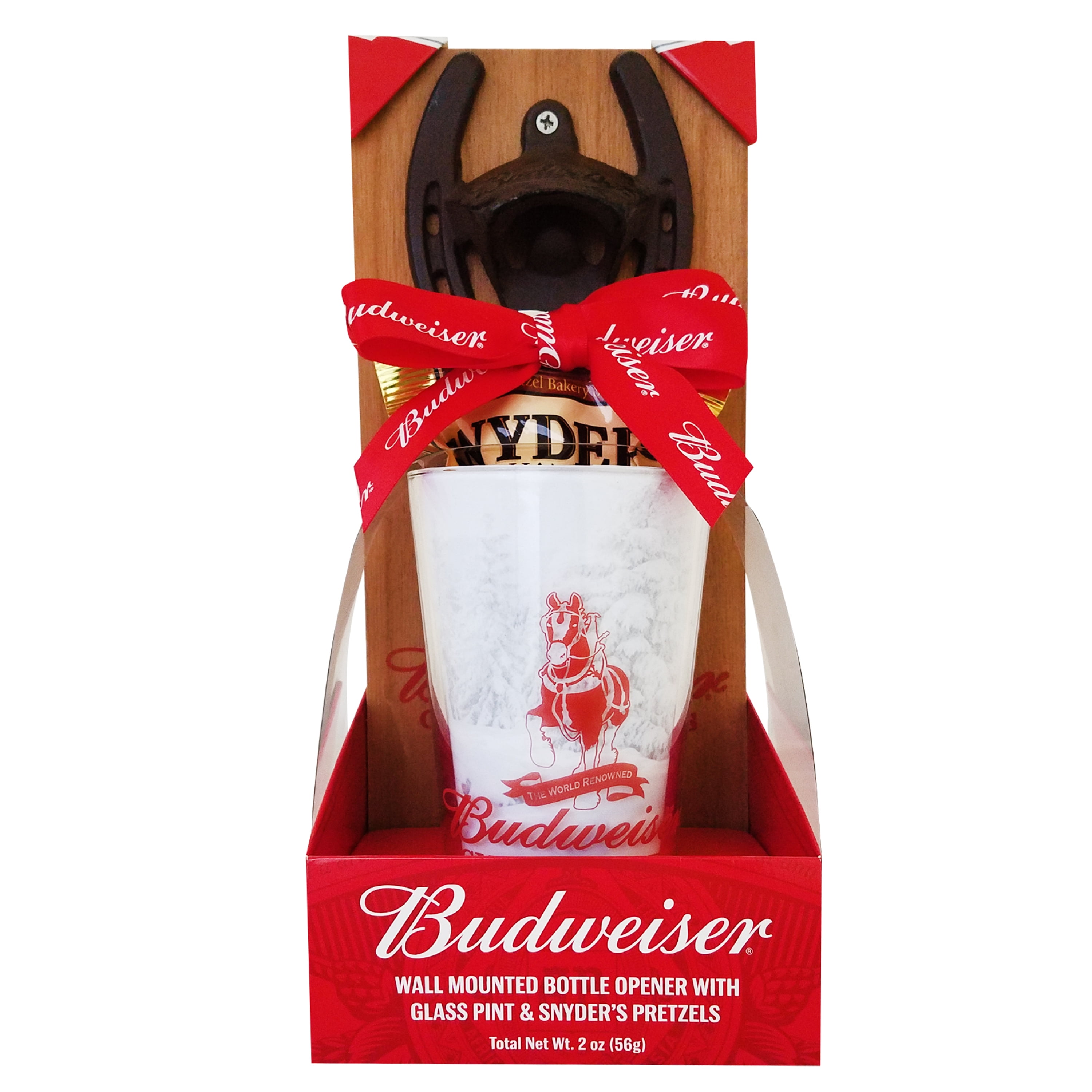 Budweiser Clydesdale Wall-Mounted Bottle Opener Christmas Gift Set, 3
