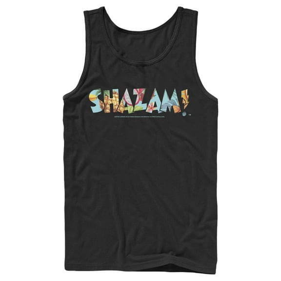 Men's Justice League Shazam Dragon Fruit Logo Tank Top Black Small