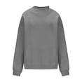 thumbnail image 4 of Xaqiouau Womens Oversized Sweatshirts Mock Neck Pullover Long Sleeve Tops Fall Winter Soft Cozy Crewneck Sweatshirt Top, 4 of 6