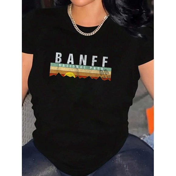 T-Shirt de Parc National Banff - T-Shirt de Randonnée Cadeau T-Shirt