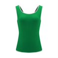 thumbnail image 6 of Tanghaowl Womens Tank Tops Summer Sleeveless Neck Ribbed Knit Color Block Basic Slim Fitted Tee Shirts All Yoga, 6 of 7