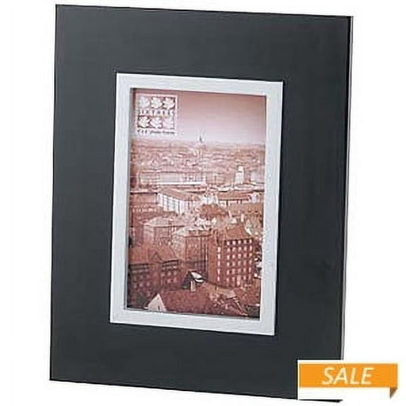 BRISCOE black w inner satin border 4x6 frame by SIXTREES - 4x6