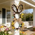 thumbnail image 4 of WEGFTDUOP Easter Festival Supplies Easter Bunny Ear Wreath Flower Ornament Door Hanging Home Decoration, 4 of 7