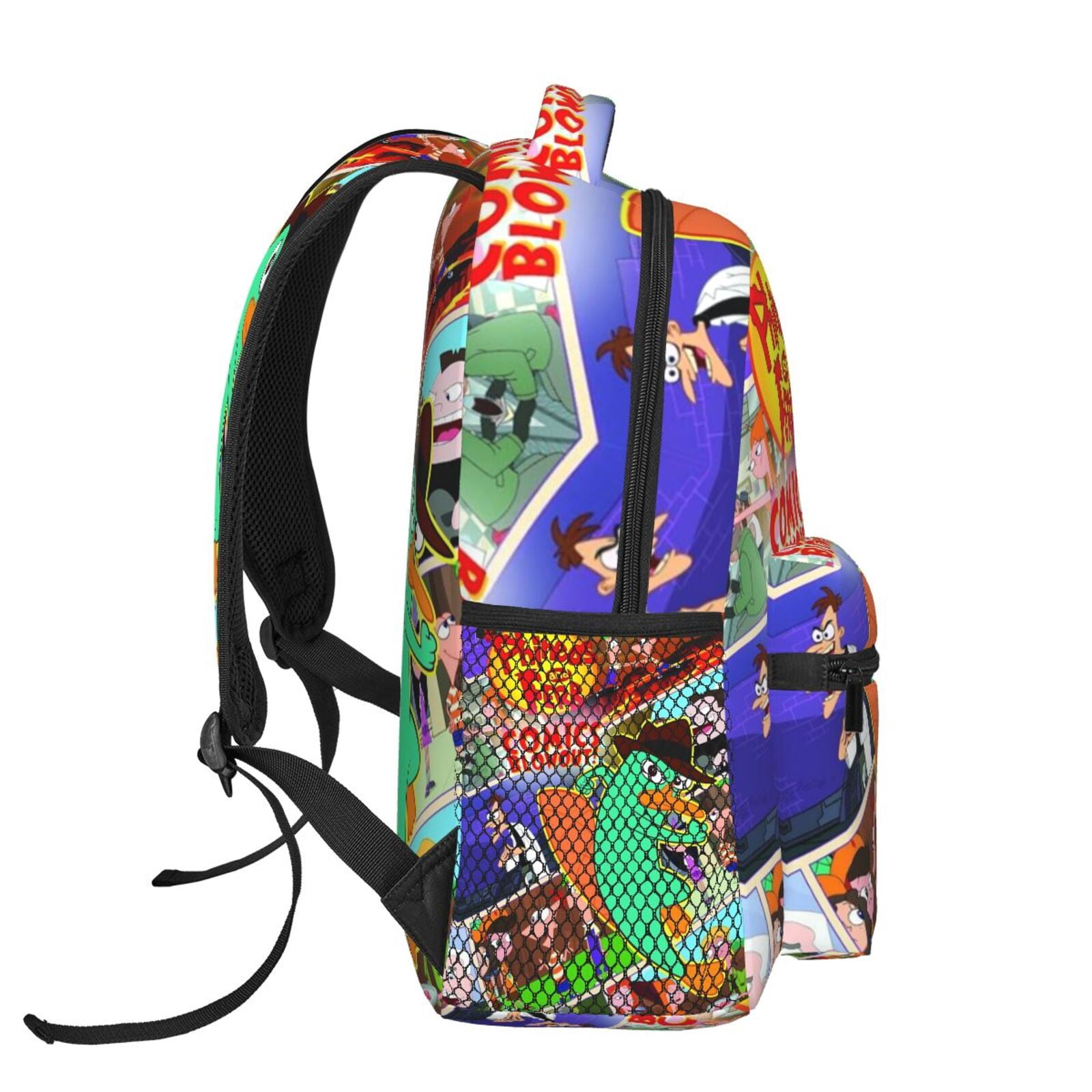 Unisex Anime Large Capacity Laptop Bags Bookbag Schoolbag Daypack Phineas & Ferb Style 1 Casual Backpack