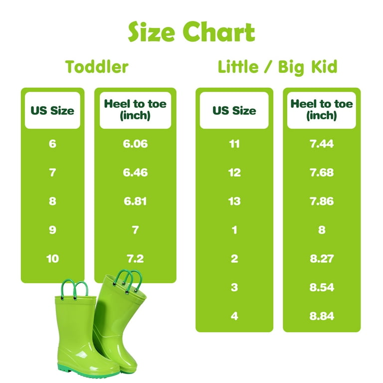 Crocs rain boots size chart new arrivals