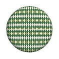 thumbnail image 2 of Easygdp Light Green Squares Automobile Tire Dust Cover, 14-17in Spare Tire Cover Universal Fit for Trailer, Car, Truck, SUV, Jeep - 14 inch, 2 of 9