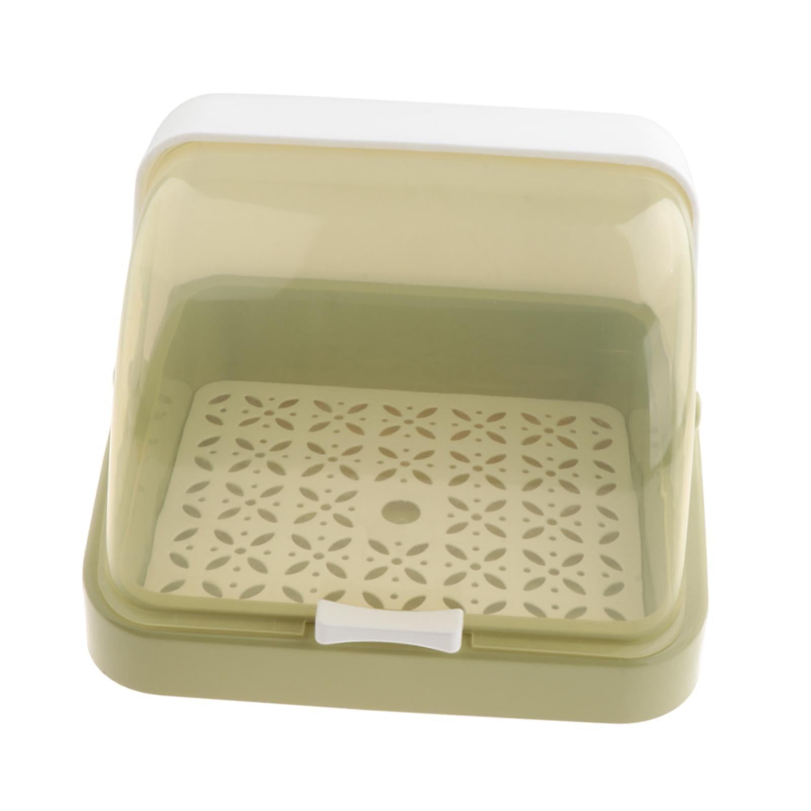 Baoblaze Bottle Drying Rack Dustproof Drain Tray Storage Box for Bowl Chopsticks Dish green