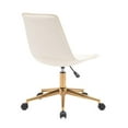 thumbnail image 2 of Plata Import White Faux Leather Slope Swivel Office Chair, 2 of 4