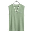thumbnail image 5 of gbyLJF Men's V-neck Tank Top Loose Fit Sleeveless Casual Tee Shirts Summer Color Blocked Tank T-shirts, 5 of 7