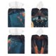 thumbnail image 2 of Balery Starry Sky Moon Wolf Leader Porta Pañuelos de Cuero con Estampado – Funda Moderna Cuadrada para Caja de Pañuelos, Dispensador 5x5x5'', 2 of 7