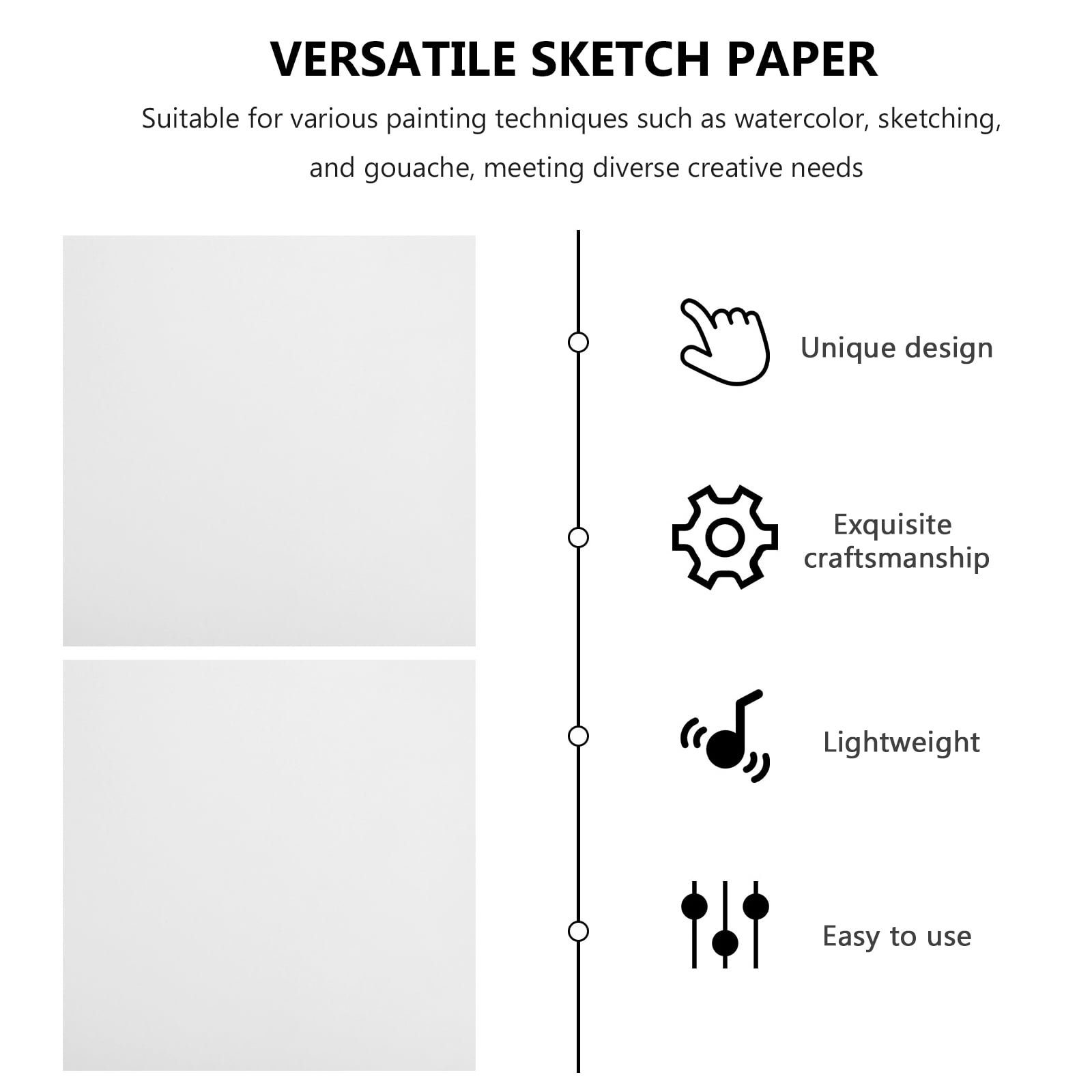 FRCOLOR 30 Sheets  Thick Watercolor Paper 4k Sketch Paper For Art Students And Studios Watercolor Sketching And Gouache Smooth Surface Excellent Color Reproduction