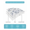 thumbnail image 4 of Twin XL Quilt Bedding Set, Blue Leaves Reversible Summer Quilt 3 Pieces, Summer Botanical Elegant Pastoral Lightweight Bedspreads Coverlets with 2 Pillow Shams for All Seasons, 4 of 5