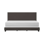Willow Nailhead Trim Upholstered King Bed, Charcoal