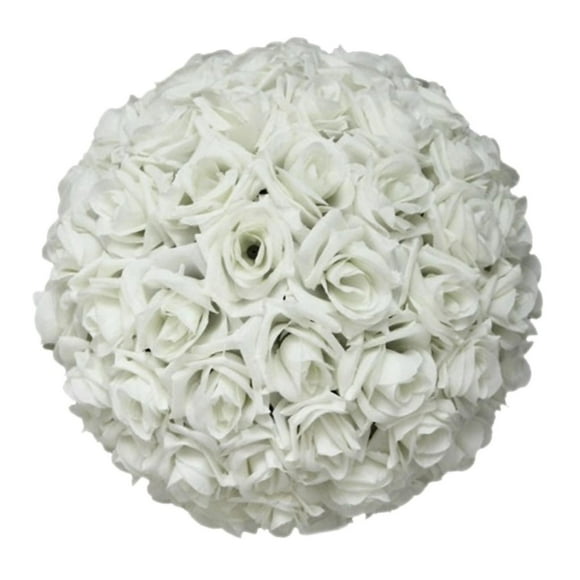 Bolas de flores de rosas, flores de rosas realistas románticas, bolas de flores artificiales de rosas de plástico para fiesta