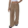thumbnail image 2 of Neewe Womens Pants Elastic Waist Lightweight Palazzo Pants for Women Casual Lounge Wide Leg Pants Woman, 2 of 7