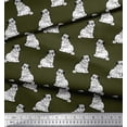 thumbnail image 2 of Soimoi Japan Crepe Satin Fabric Pug Dog Printed Craft Fabric by The Yard 42 Inch Wide, 2 of 3