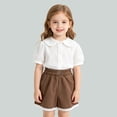 thumbnail image 2 of BOOMNY Girl's Baggy Shorts Wide Leg Shorts for Kids Trendy Elastic Waist Solid Cozy Summer Shorts With Pocket, 2 of 6