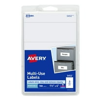 Avery Multiuse Labels, White, Removable Adhesive, 1-1/2" x 4", 150 Labels (5452)