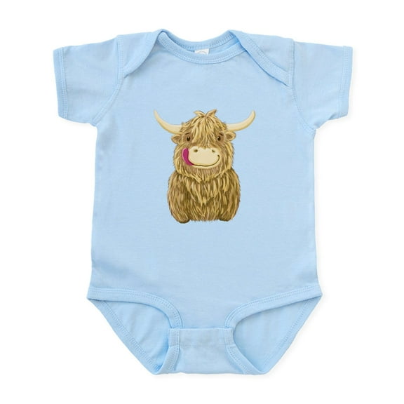 CafePress - Happy Highland Cow Body Suit - Baby Light Bodysuit, Size Newborn - 24 Months