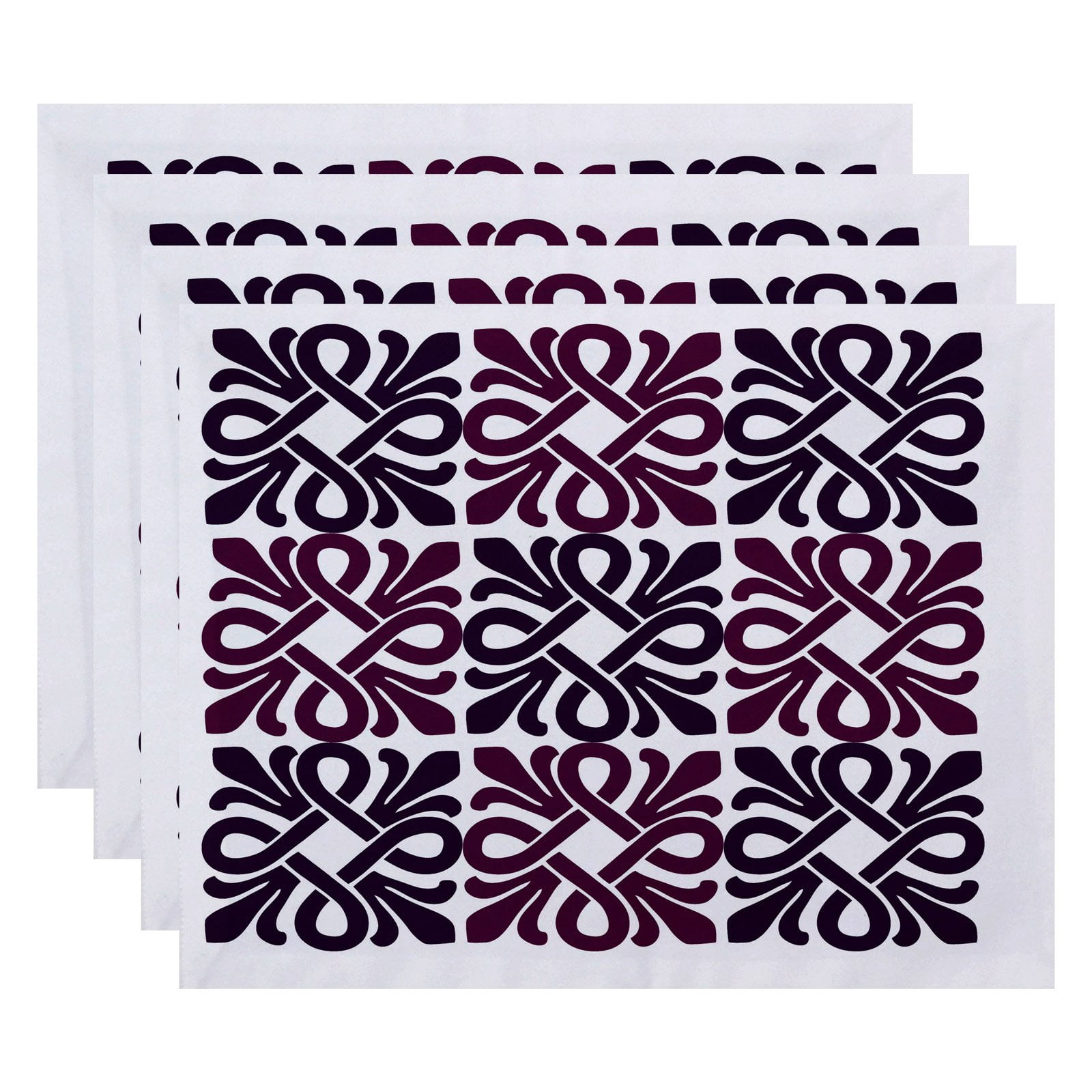Simply Daisy 18" x 14" Tiki Square Geometric Print Placemat (Set of 4)