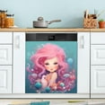 thumbnail image 5 of GZHJMY Beautiful Mermaid Girl Dishwasher Magnet Cover 20x26in,Reuseable Refrigerator Magnet Cover Decal Fridge Microwave Stickers Kitchen Home Decor, 5 of 6