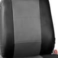 thumbnail image 4 of FH Group PU Leather Integrated Seatbelt Seat Covers, Full Set with Gray Carpet Floor Mats, Black Gray, 4 of 6