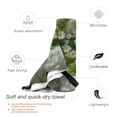thumbnail image 3 of Daiia Nature Hand Daisies Art Pattern Quick Dry Towel, Super Absorbent Travel Towel with Hanging Loop & Carabiner, Lightweight Compact Fast-Drying Microfiber Towel-27.5"x55", 3 of 8