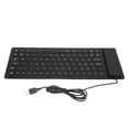 thumbnail image 2 of Folding Silicone Keyboard, Foldable Silicone Keyboard Plug and Play 85 Keys Foldable Design  For Desktop Black, 2 of 8