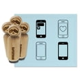 thumbnail image 1 of Mobile Smart Phone Tablet Texting Rubber Stamp Set for Scrapbooking Crafting Stamping - Small 3/4 Inch, 1 of 7