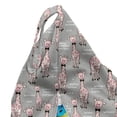 thumbnail image 5 of Zoo Lounger Chair Bag, Giraffes in Bowtie Posing Exotic Animals in Scandinavian Doodle, High Capacity Storage with Handle Container, Lounger Size, Dust Rose Charcoal Grey, by Ambesonne, 5 of 5