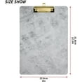 thumbnail image 2 of FMSHPON Grey Marble Clipboard Hardboard Wood Nursing Clip Board and Pull for Standard A4 Letter 13x9 inches, 2 of 7