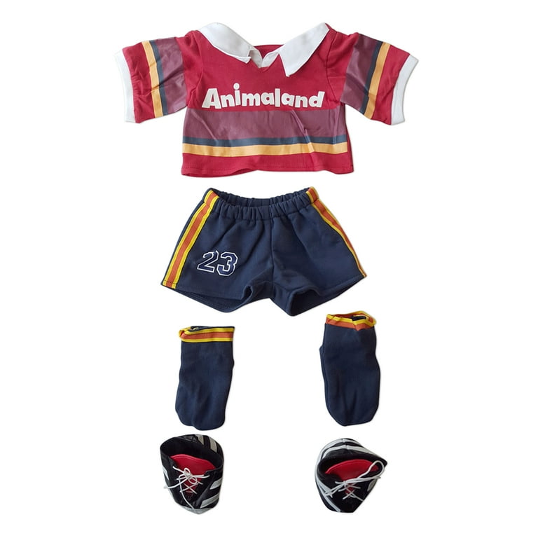 Red Soccer Outfit Teddy Bear Clothes Fits Most 14 - 18 Build-a-bear and  Make Your Own Stuffed Animals 