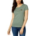 thumbnail image 1 of maison Jules Womens Bee Patch Crew Basic T-Shirt, Green, X-Large, 1 of 1