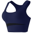thumbnail image 1 of QualitChoice Tank Top Soft Shock Resistance Comfortable Chest Binder Widen Threaded Straps Breast Binders Running Dancing Travel Black Dark Blue, 1 of 6