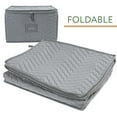 thumbnail image 3 of LotFancy 2Pcs Stemware Storage Containers for 24 Wine Glasses, Deluxe Quilted Storage Case, Gray, 3 of 9