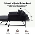 thumbnail image 6 of Gewnee 46" Convertible Sleeper Sofa Bed Velvet Futon Couch,Pull-Out Bed,Modern Loveseat for Living Room,Apartment,Small Space ( Black), 6 of 17