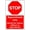 Color 2592, variant on Appointment only Stop Strictly no Visitors Without an Appointment Safety Sign 30cm x 20cm
