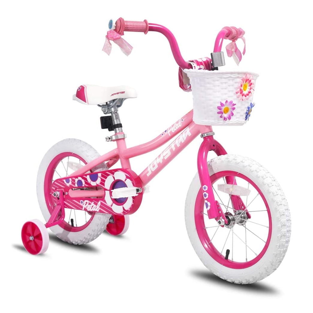 Blue Purple Pink JOYSTAR 12 14 16 Inch Kids Bike with Training Wheels for 2-7 Years Old Girls 29-45 Tall Toddler Bike with 85% Assembled 