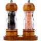 thumbnail image 1 of Juego de Molinillos para Sal y Pimienta con Base de Madera de Roble y Cuerpo de Acrílico Mecanismo de Cerámica Ajustable Decoración Rústica, 1 of 5