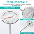thumbnail image 2 of Stainless Steel Long Soil Thermometer Backyard Compost Temperature Sensor Tester, 2 of 6