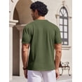 thumbnail image 5 of COOFANDY Mens V Neck T Shirts Cotton Short Sleeve Casual Summer Shirts Basic T Shirt, 5 of 6