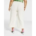 thumbnail image 2 of Bar III Womens Plus Linen Blend Cropped Wide Leg Pants, 2 of 4