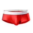 thumbnail image 1 of PEASKJP Mens Trunk Underwear Comfortable Soft Rayon Underwear Dual Pouch Trunks for Men,Red L, 1 of 3