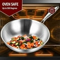 thumbnail image 2 of LOLYKITCH Tri-ply Stainless Steel Stir Fry Wok Pan with Lid,12 inch Stri Frying Pan,Induction Pan,Dishwasher and Oven Safe,Removable Handle., 2 of 6